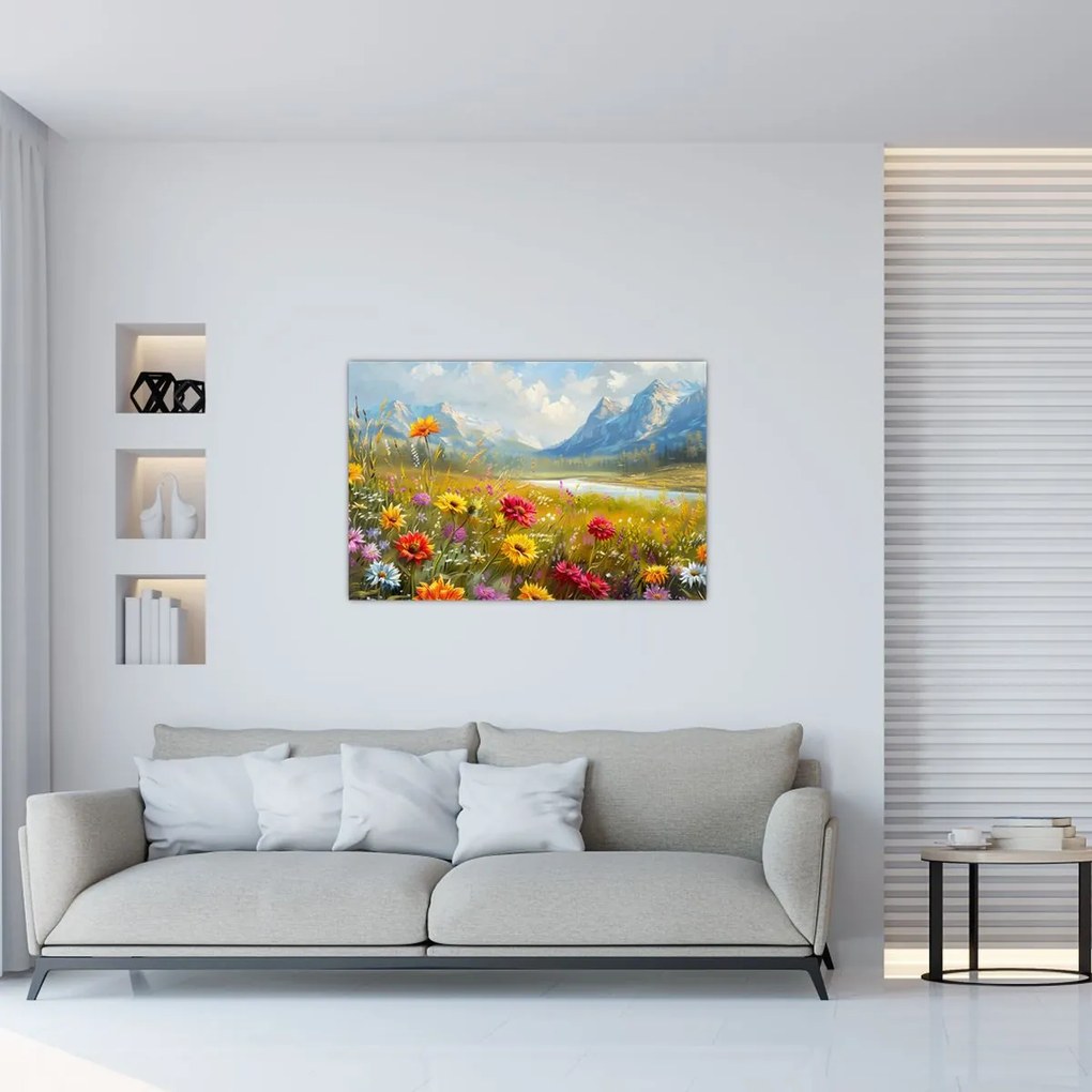 Tablou - Peisaj pictat (90x60 cm)