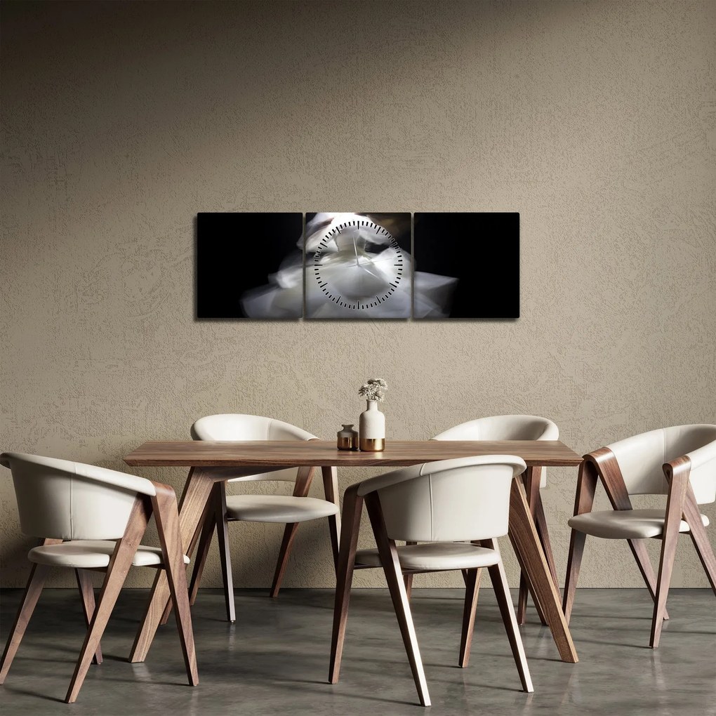 Tablou cu floare de lotus (cu ceas) (90x30 cm)