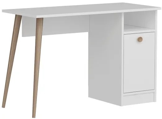 Masă de lucru CANNAS 110x74 cm alb/maro