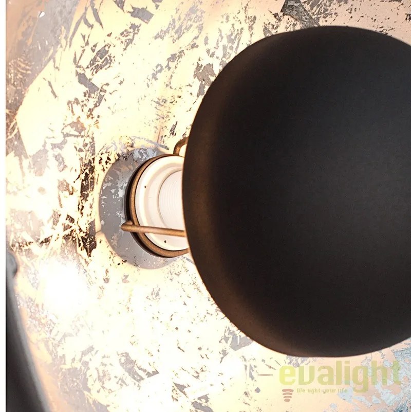 LAMPADAR deosebit in stil RETRO BIG Studio negru/ argintiu A-36562 VC