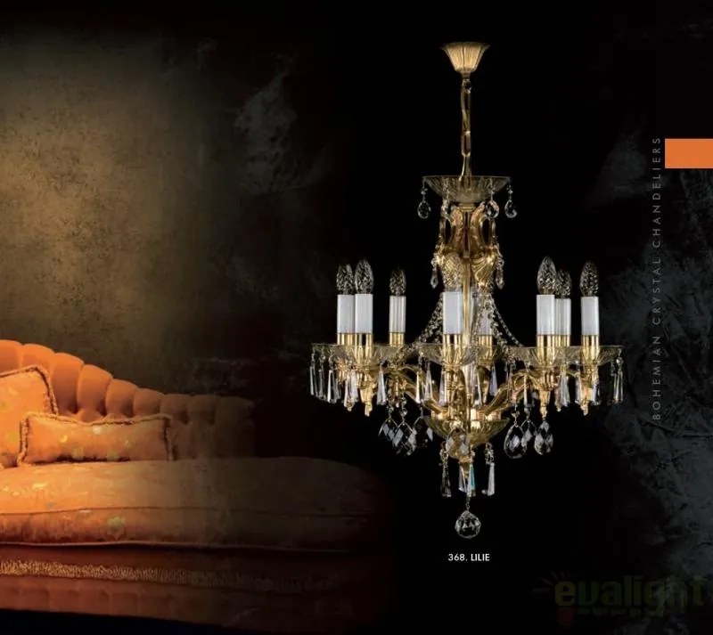 Candelabru cristal Bohemia 6 brate, diam.61cm LYRA CE
