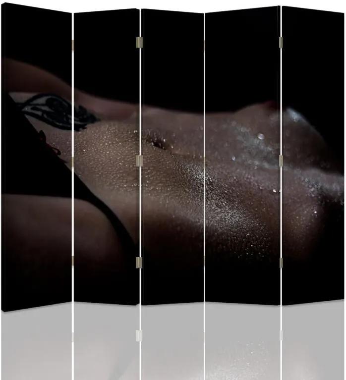 CARO Paravan - Naked Girl In The Shade | cinci păr?i | reversibil 180x150 cm