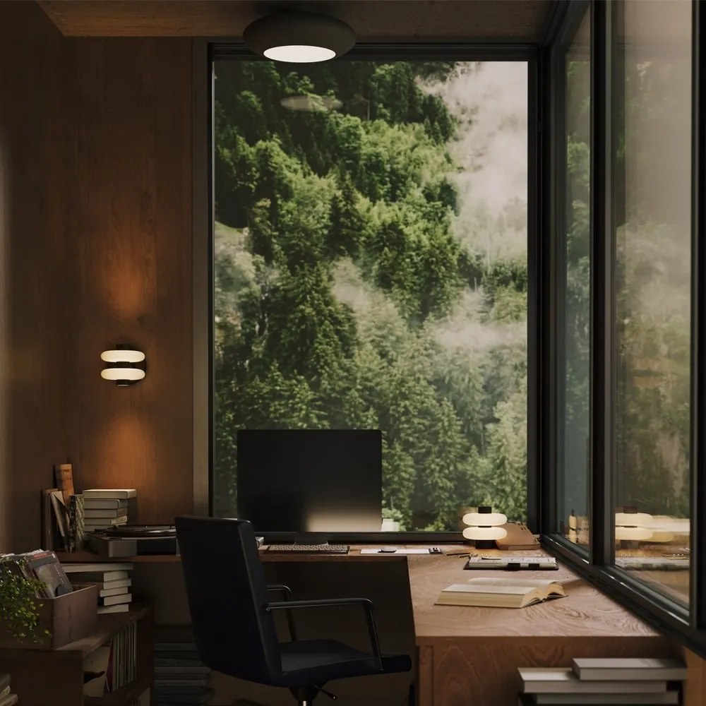 Aplica de perete LED metal maro, sticla Nuvem