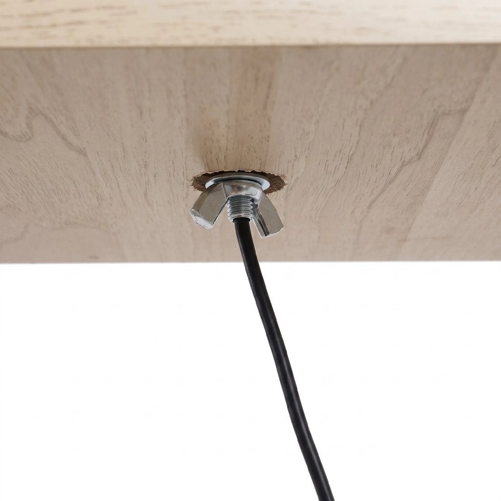 HOMCOM Lampă de podea cu rafturi integrate, Suport E27, 40W, Design Modern din MDF, 26x26x160cm, Stejar | Aosom Romania