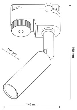Spot LED pentru sistem de șină LAGOS 1xG9/3W/230V auriu/negru