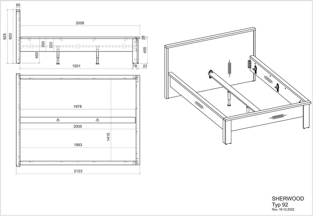 Cadru pat 140x200 cm