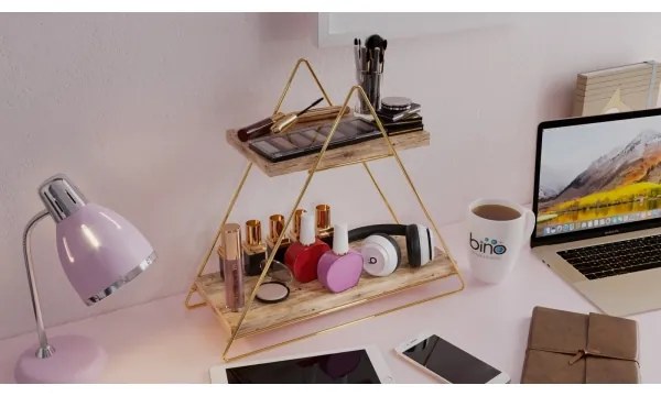 Organizator cu rafturi 35x40 cm auriu