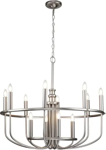 Kichler KL-CAPITOL-HILL12-BN - Lustru CAPITOL HILL pe lanț, 12xE14/40W/230V, crom