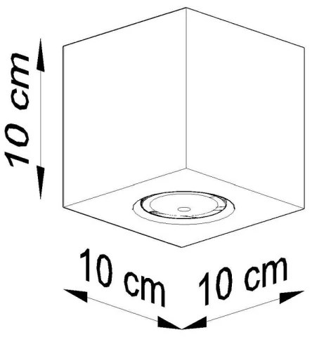 Plafonieră QUAD 1xGU10/40W/230V lemn