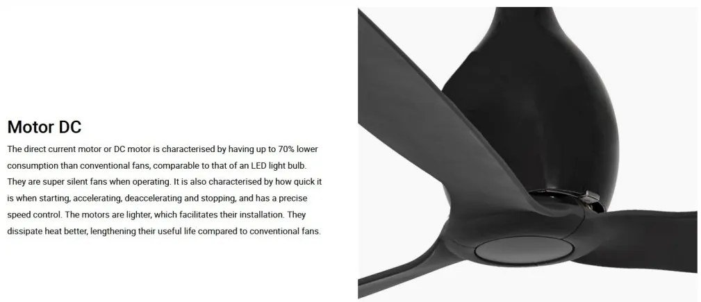 Ventilator cu telecomanda MINI ETERFAN M negru mat