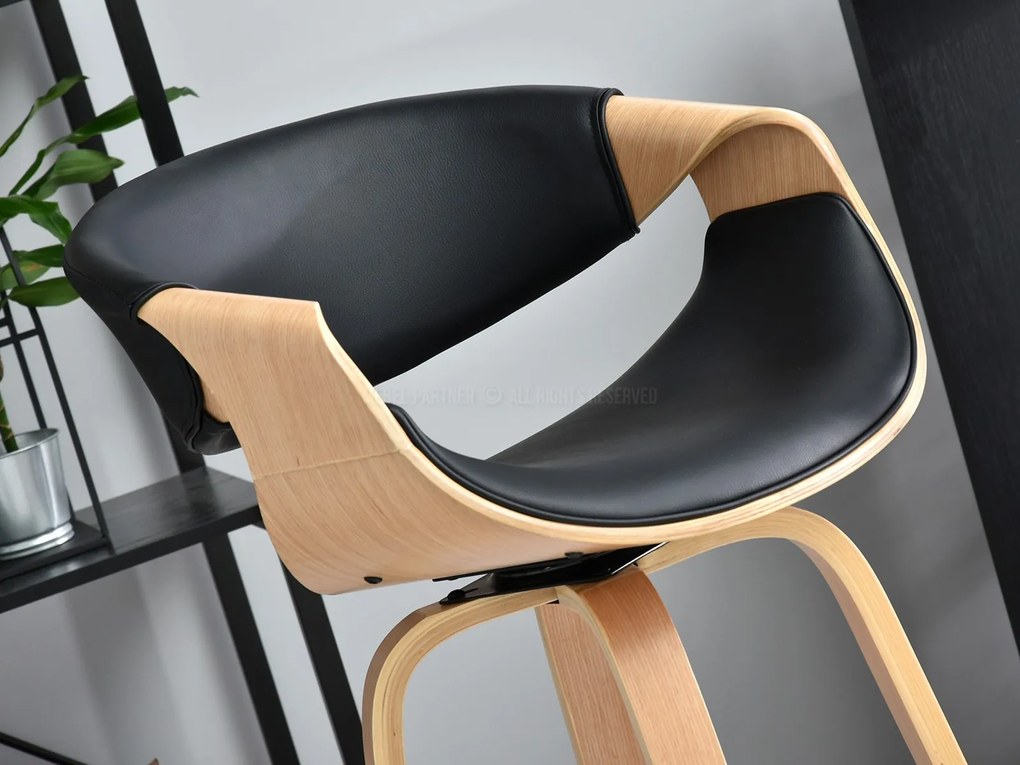 Scaun Bjorn H (stejar negru + crom). 1110650