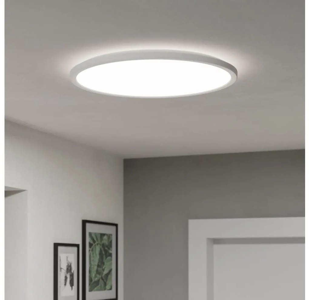 Plafonieră LED dimabilă de exterior Eglo 901459 ROVITO-R 16,8W/230V d. 50 cm IP44 alb + telecomandă