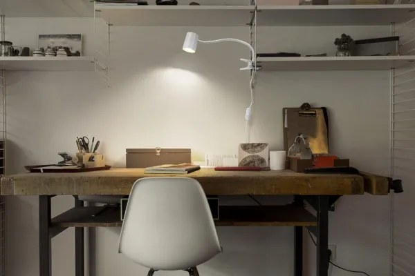 Lampă de birou cu clemă Osram DESK LINE 1xGU10/9W/230V, albă