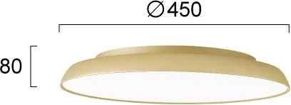 Plafonieră LED ART LED/40W/230V aurie
