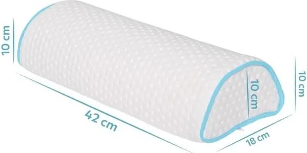 Pernă ergonomică cu umplutură de spumă cu memorie 18x42 cm – Mila Home