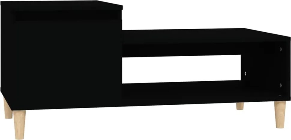 vidaXL Măsuță de cafea, negru, 100x50x45 cm, lemn prelucrat