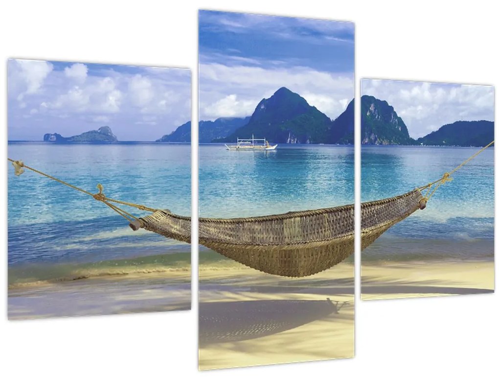Tablou - Hamac pe plajă (90x60 cm)