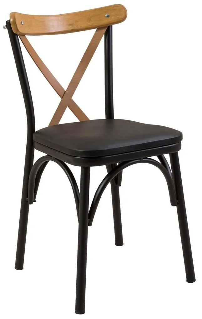 Set mobilier sufragerie Duvasa 6 (stejar + negru) (pentru 2 persoane). 1093754