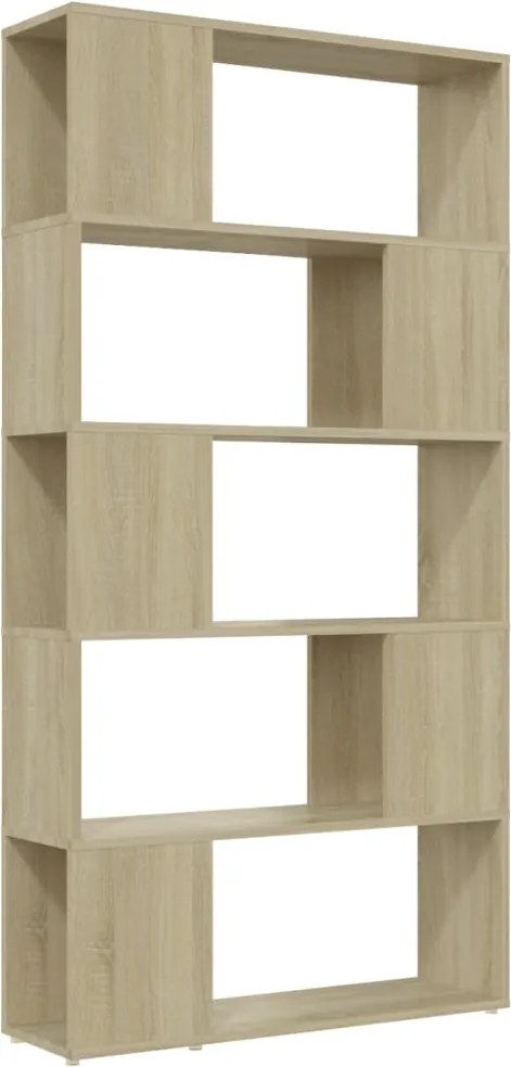 vidaXL Bibliotecă/Separator cameră, stejar Sonoma, 80x24x155 cm, PAL