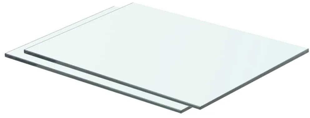 vidaXL Rafturi, 2 buc., 40 x 25 cm, panouri sticlă transparentă