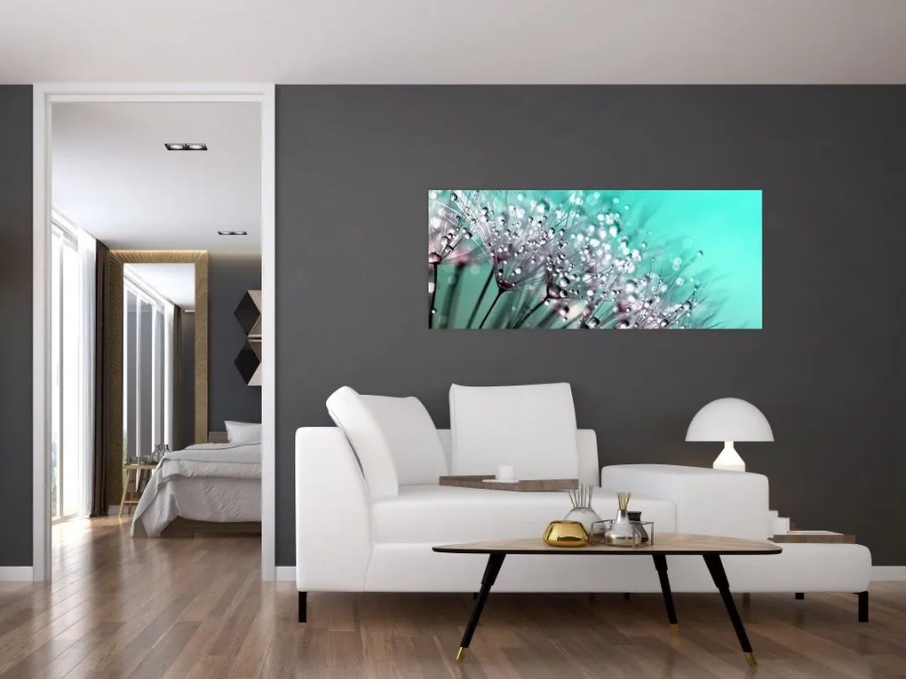 Tablou - planta cu rouă (120x50 cm)