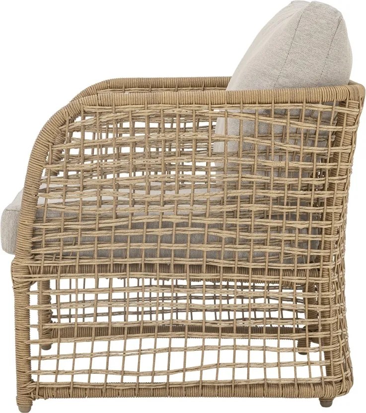 Fotoliu de grădină din polirattan cu perne incluse, L75×H70×W72 cm, „Penzano", Bloomingville