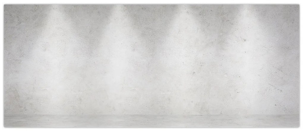 Tablou - Perete de beton cu lumini (120x50 cm)