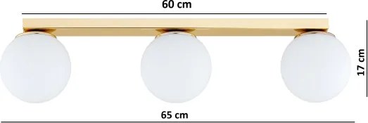Brilagi - Corp de iluminat tip spot MILO 3xE27/60W/230V, auriu