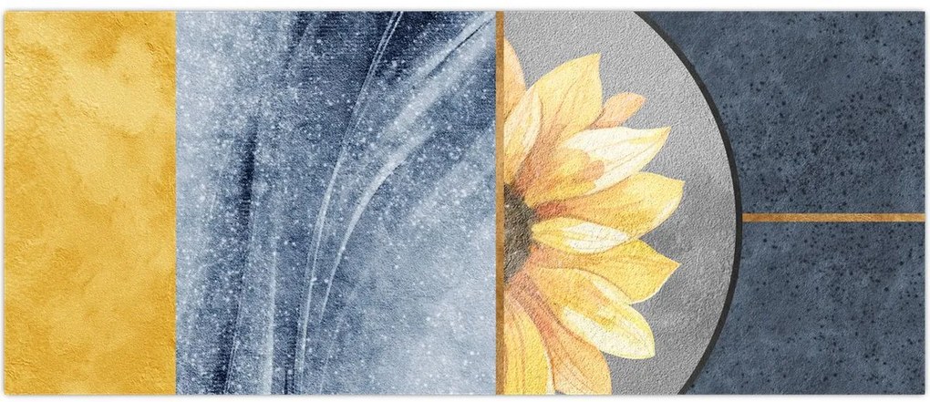 Tablou - Forme și flori (120x50 cm)