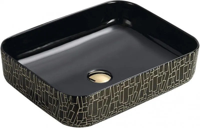 Mexen Lorita lavoar pe blat 51 x 39 cm, negru/auriu - 22135163
