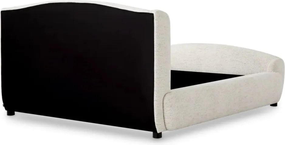 Pat dublu tapitat design elegant LUX Mellory, Seashell off-white