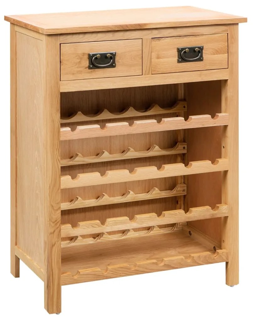 vidaXL Dulap de vinuri, 72 x 32 x 90 cm, lemn masiv de stejar