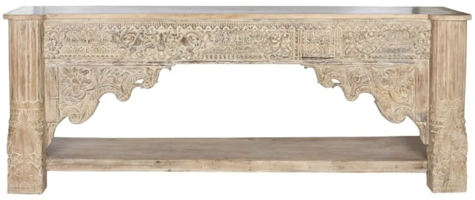 Consola sculptata, natur, din lemn masiv, Imperial