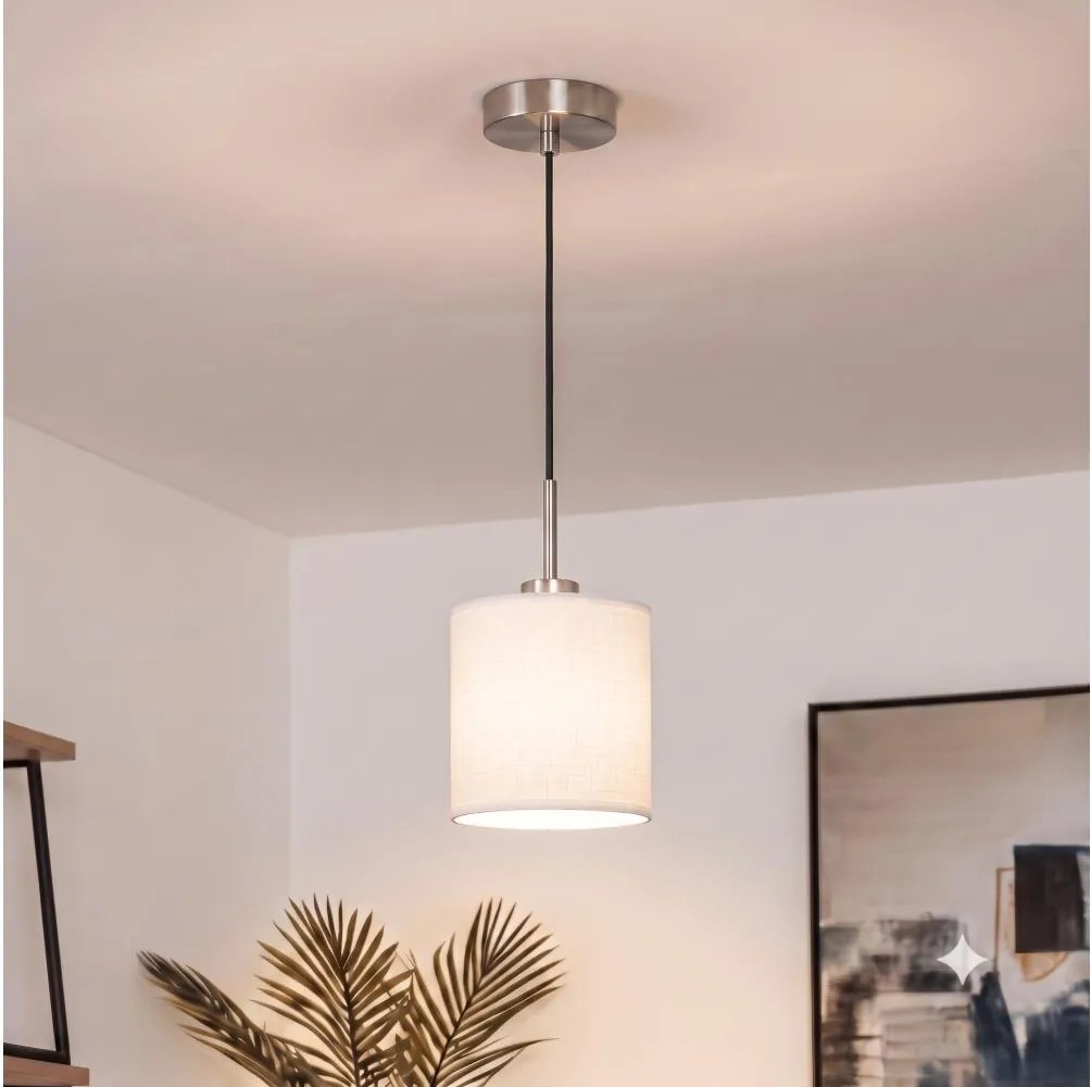 Brilagi - Lustră LED suspendată pe cablu NUBILA 1xE27/60W/230V Ø 14 cm negru/alb