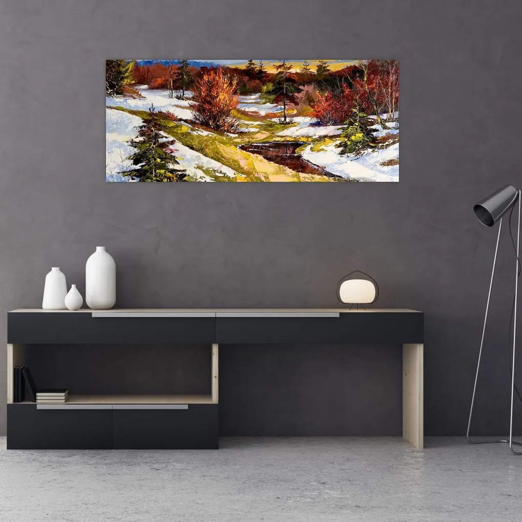 Tablou - Sosirea primăverii (120x50 cm)