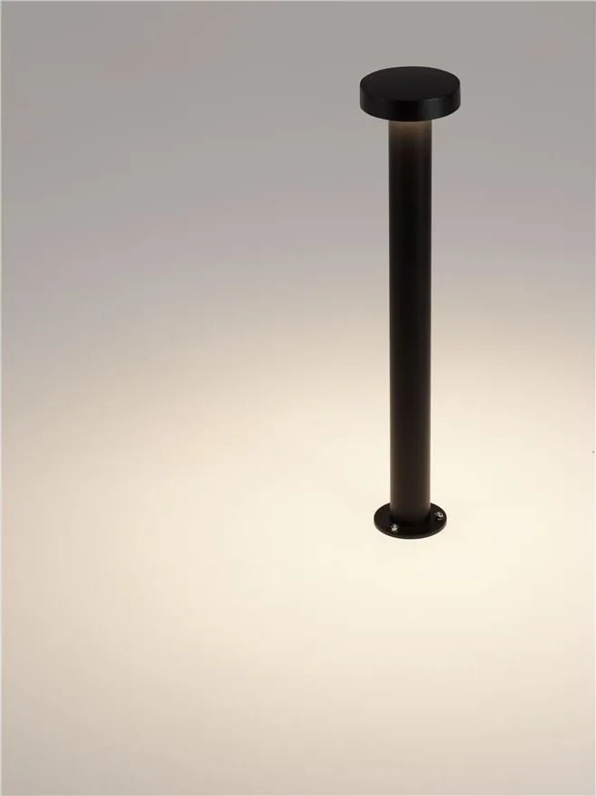 Stalp exterior IP65 LED 2700K GONG negru H-60cm