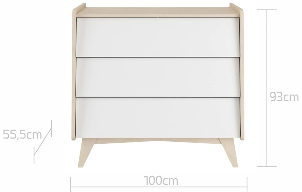 Comoda alba pentru copii SO SIXTY