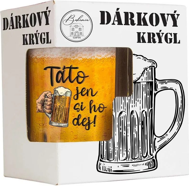 Halbă cadou Bohemia Gifts - Pentru tată, 500 ml