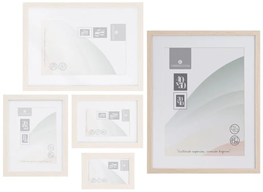 Ramă foto în culoare naturală de agățat 42x52 cm Sencillo – Casa Selección