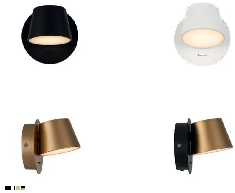 Aplica LED de perete design modern Pixel negru
