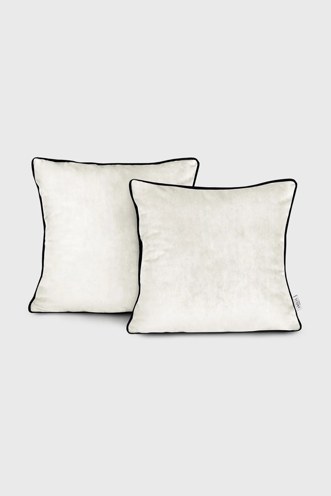 2PACK Față de pernă Velvet negru 45x45 cm