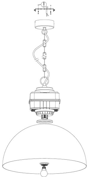Eglo 43299 - Lustră pe lanț ROCKINGHAM 1xE27/40W/230V