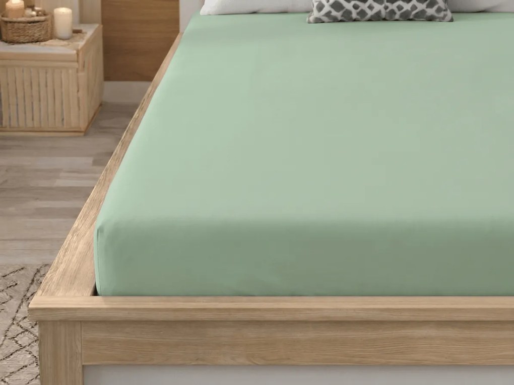 Cearsaf din microfibra MICROVELLE verde deschis 180x200 cm