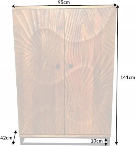 Bar din lemn de mango Scorpion 140cm, maro