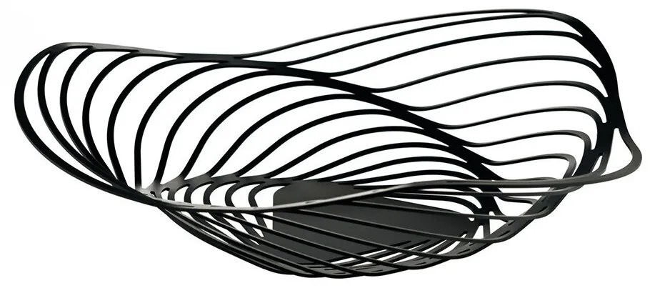 Coș de design Trinity B, negru, diametru 43 cm - Alessi