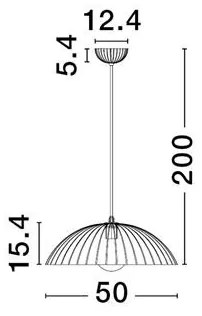 Lustra suspendata design decorativ Ciment, AMMOS negru
