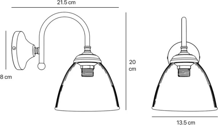 Aplica de perete stil neoclasic din alama si sticla Elide