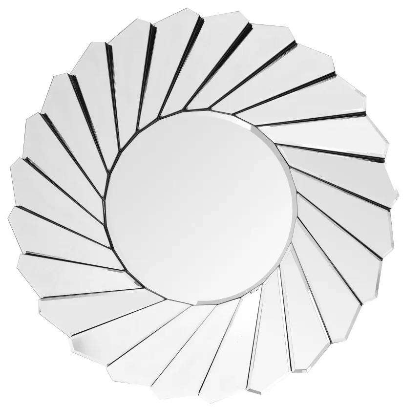 Oglinda rotunda cu rama din MDF argintie Zeus, 3.4cm (L / D) x 80cm (W) x 80cm (H)