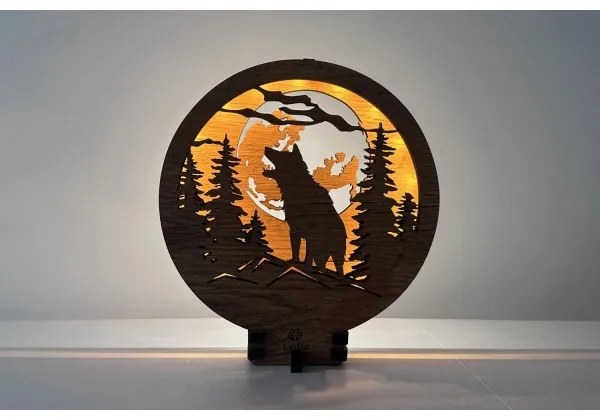 Li-Go 23574/DUB2 - Lampă LED decorativă de masă reglabilă, LED/12W/230V, 20x22 cm, stejar