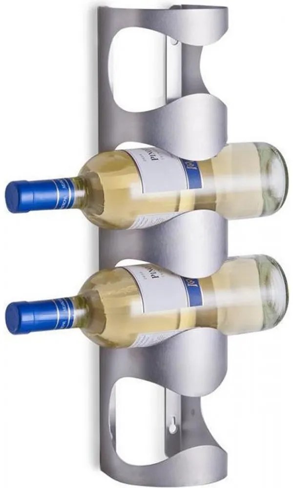 Suport sticle vin Zeller, otel, 11 x 10 x 45 cm